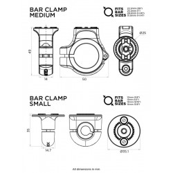 QUAD LOCK 360 Bar Clamp Base V2 - Small QUAD LOCK 360 Bar Clamp Base V2 - Small