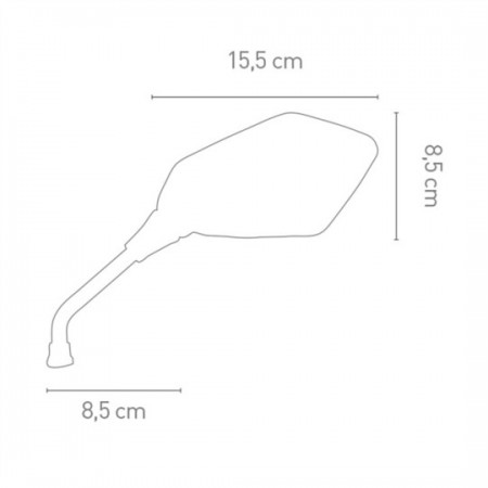 Огледало за мотор Chaft RE400 Black - комплект