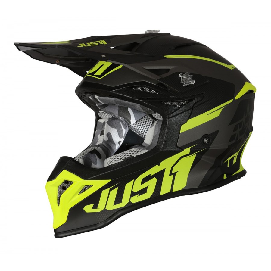J39 Pro Каска JUST1 J39 Stars Black/Yellow - Fluo/Titanium Matt | Martin Moto