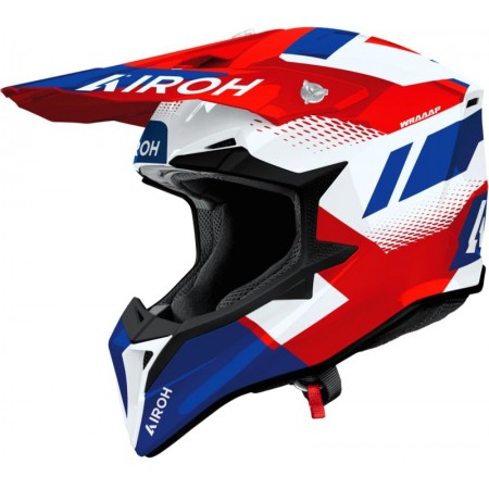 Мотокрос каска AIROH WRAAP VISION RED/BLUE GLOSS