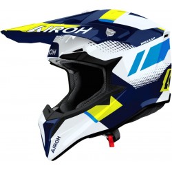 Мотокрос каска AIROH WRAAP VISION YELLOW/BLUE GLOSS