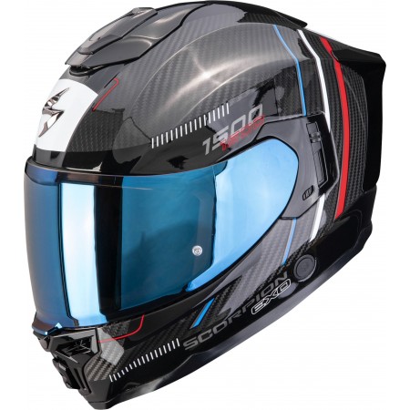 Каска SCORPION EXO-1500 CARBON AIR ZITY Black-Red-Blue