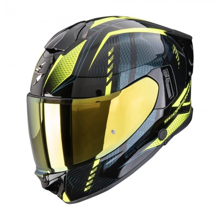 Каска Scorpion Exo 530 Air Theras  Black-Neon Yellow
