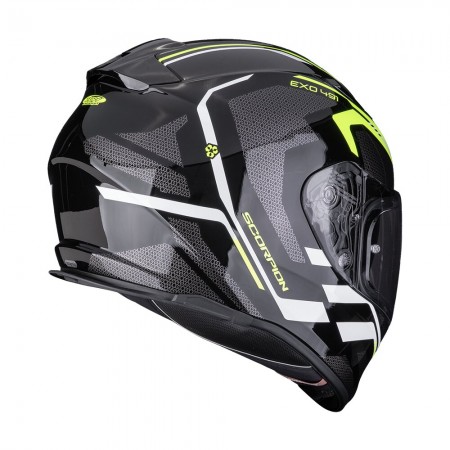 Каска Scorpion Exo 491 Kripta  Black-Neon-Yellow-White