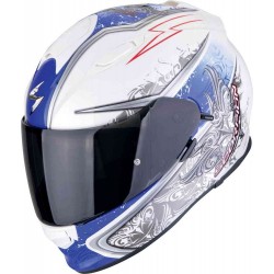 Каска Scorpion Exo 491 Run White/Blue Каска Scorpion Exo 491 Run White/Blue