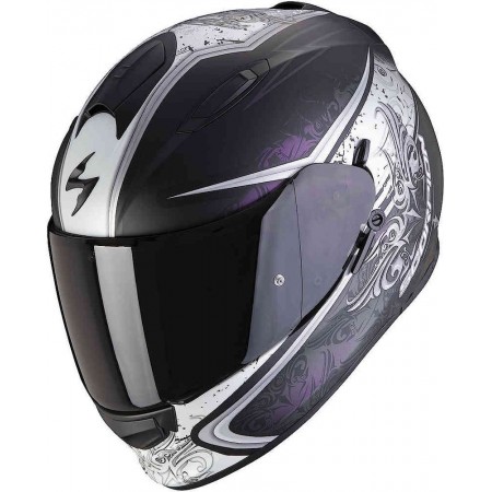 Каска Scorpions Exo 491 Run Black Matt/Sylver | Martin Moto