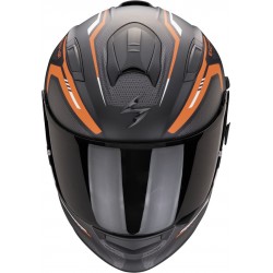 Каска Scorpion Exo 491 Kripta Black  Matt /Orange/White