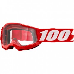 Мотокрос очила 100% Strata 2 Red Clear - Прозрачна леща Мотокрос очила 100% Strata 2 Red Clear - Прозрачна леща