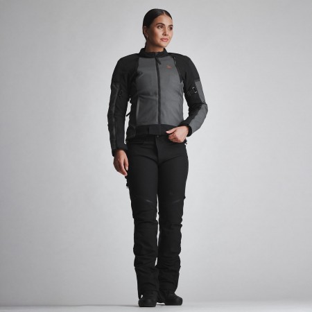 Дамско мото яке с водоусточива мембрана Modeka Muva Dark Grey Black