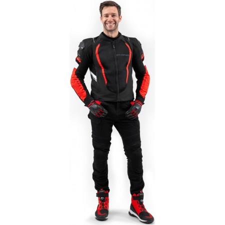 Лятно мото яке SHIMA MESHPRO 2.0 MEN RED + Протектор за гръб