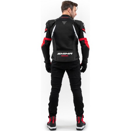 Лятно мото яке SHIMA MESHPRO 2.0 MEN RED + Протектор за гръб