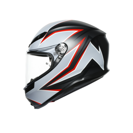 КАСКА AGV K-6 S FLASH MATT BLACK/GREY/RED