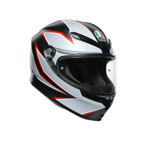 КАСКА AGV K-6 S FLASH MATT BLACK/GREY/RED