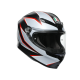 КАСКА AGV K-6 S FLASH MATT BLACK/GREY/RED