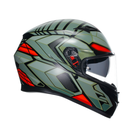 КАСКА AGV K3 - DECEPT MATT BLACK/GREEN/RED