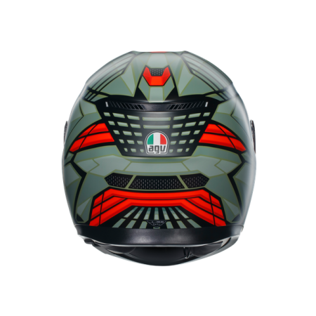 КАСКА AGV K3 - DECEPT MATT BLACK/GREEN/RED