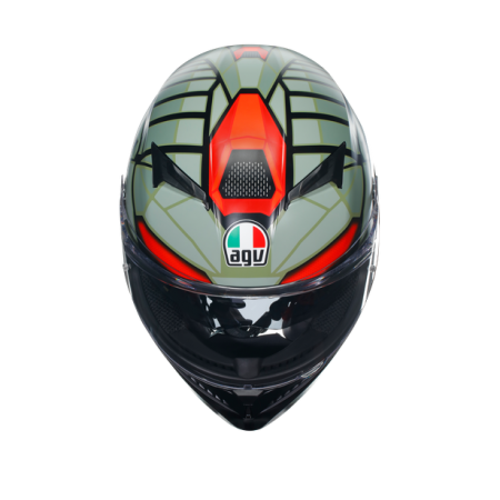 КАСКА AGV K3 - DECEPT MATT BLACK/GREEN/RED