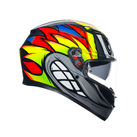 КАСКА AGV K3 -BIRDY 2.0 GREY/YELLOW/RED