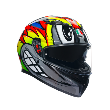 КАСКА AGV K3 -BIRDY 2.0 GREY/YELLOW/RED