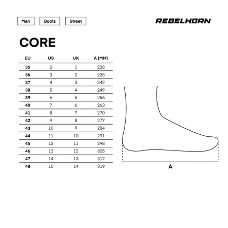 Мото боти REBELHORN Core - Черни
