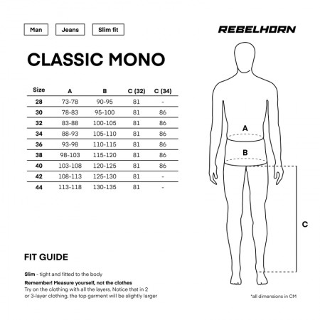 Мото дънки Rebelhorn Classic Mono - Черни