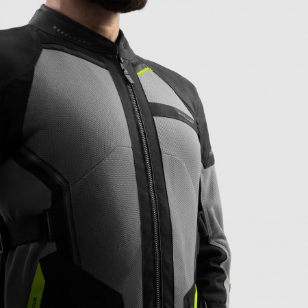 Лятно текстилно мото яке Rebelhorn Scandal 3 Black/Grey/Fluo/Yellow