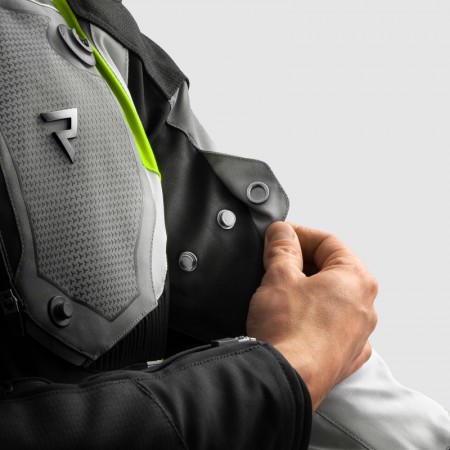 Текстилно мото яке Rebelhorn Borg 2 Black/Grey/Fluo/Yellow