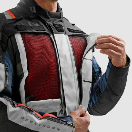 Текстилно яке REBELHORN CUBBY-V-BLUE/GREY/RED