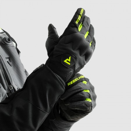 Текстилни ръкавици Rebelhorn Core Black/Yellow
