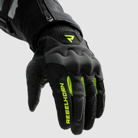 Текстилни ръкавици Rebelhorn Core Black/Yellow