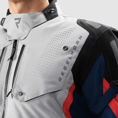 Текстилно яке Rebelhorn Hiker 4 Light Grey Blue Red