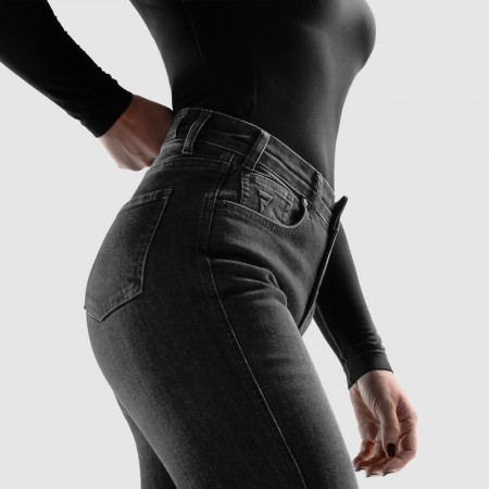 Дамски мото дънки Rebelhorn Classic Mono Washed Black