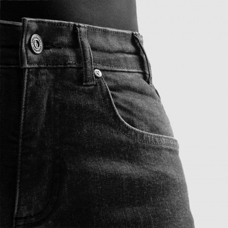 Дамски мото дънки Rebelhorn Classic Mono Washed Black