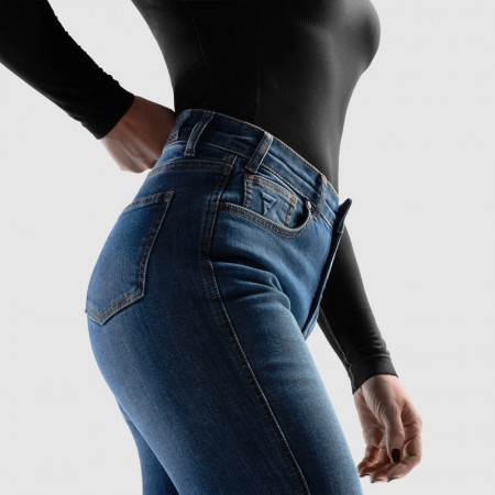 Дамски мото дънки Rebelhorn Classic Mono Washed Blue