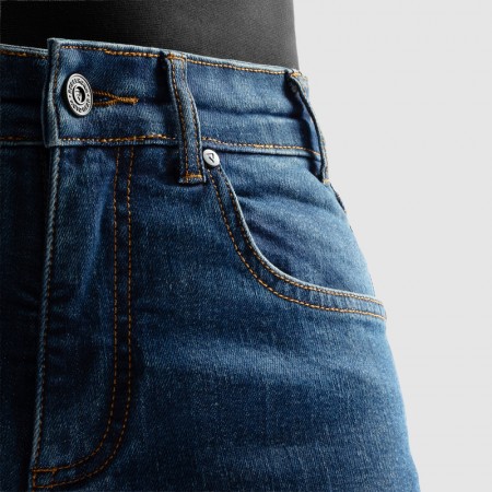 Дамски мото дънки Rebelhorn Classic Mono Washed Blue