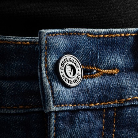 Дамски мото дънки Rebelhorn Classic Mono Washed Blue