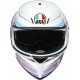 КАСКА AGV K3-SV SAKURA PEARL WHITE/PURPLE