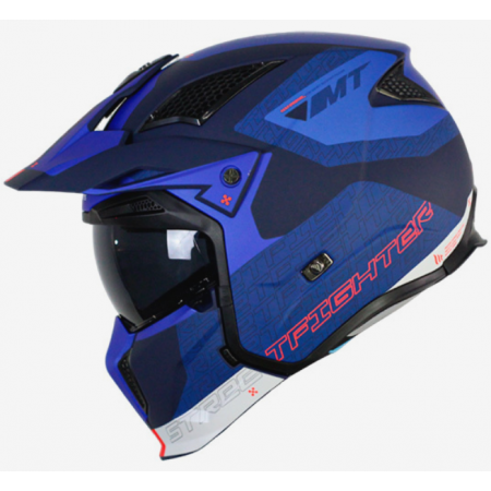 КАСКА MT STREETFIGHTER S TOTEM C17 MATT 2 PEARL BLUE