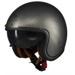 Каска за скутер MT LE MANS 2 S SV SCRATCHED CHROME