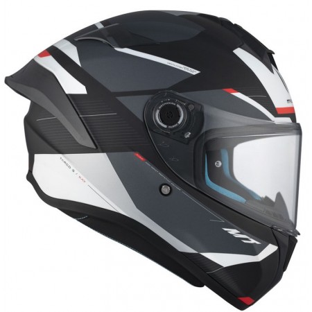 Каска MT TARGO S KAY B2 MATT BLACK/WHITE/RED