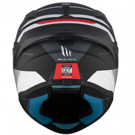 Каска MT TARGO S KAY B2 MATT BLACK/WHITE/RED