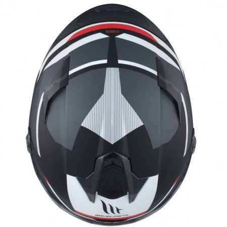 Каска MT TARGO S KAY B2 MATT BLACK/WHITE/RED