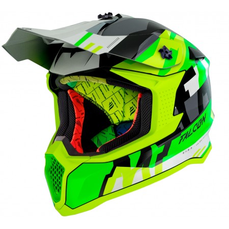 Мотокрос каска MT FALCON ARYA A3 MATT FLUO YELLOW