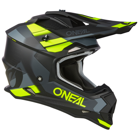 Мотокрос каска O'NEAL 2SERIES SPYDE V.23 BLACK/GRAY/NEON YELLOW