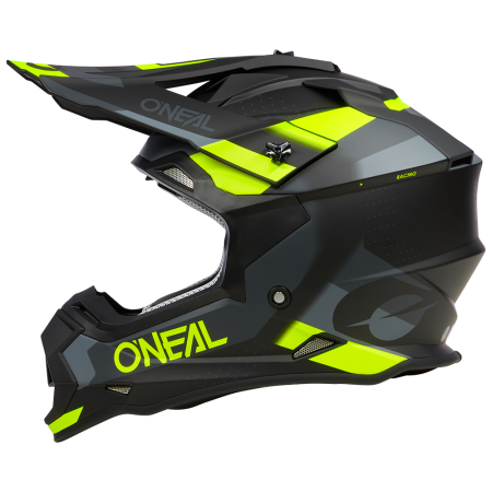 Мотокрос каска O'NEAL 2SERIES SPYDE V.23 BLACK/GRAY/NEON YELLOW