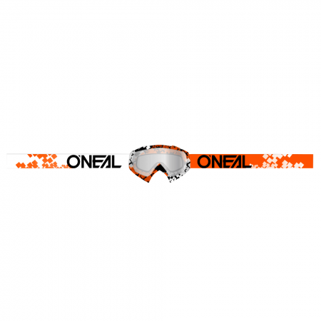 Мотокрос очила ONEAL B-10 PIXEL ORANGE/WHITE/CLEAR