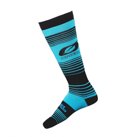Термо чорапи ONEAL Pro MX STRIPES TEAL/BLACK