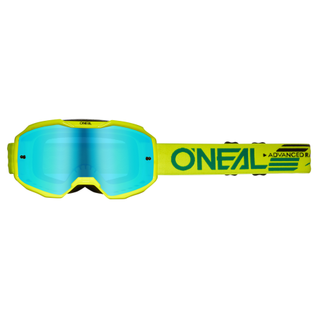 Мотокрос очила O'NEAL B-10 SOLID NEON YELLOW - RADIUM BLUE V.24