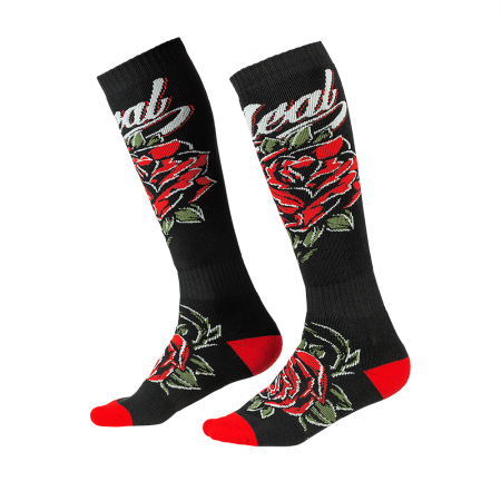 Термо чорапи ONEAL PRO MX ROSES BLACK/RED