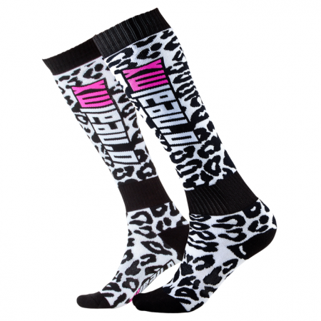 Термо чорапи ONEAL Pro MX WILD Black/White/Pink